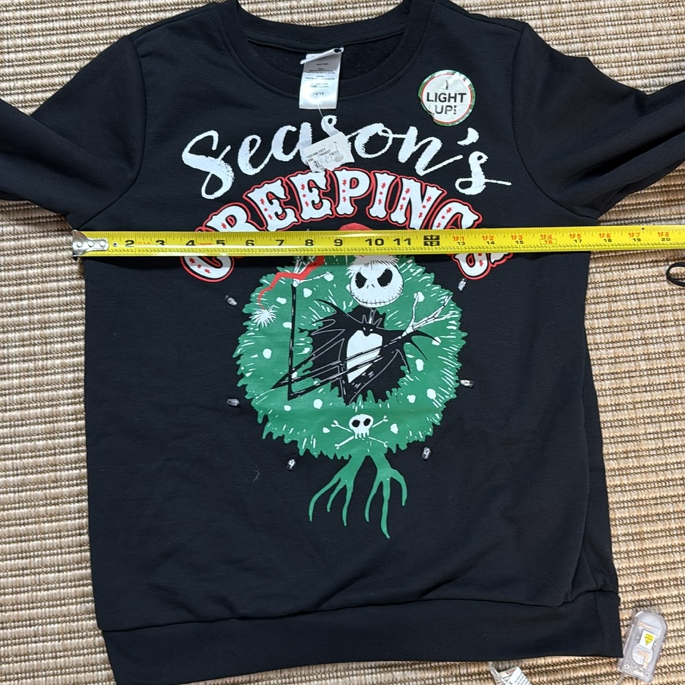 Disney Black Nightmare Before Christmas Sweatshirt - Picture 7 of 14